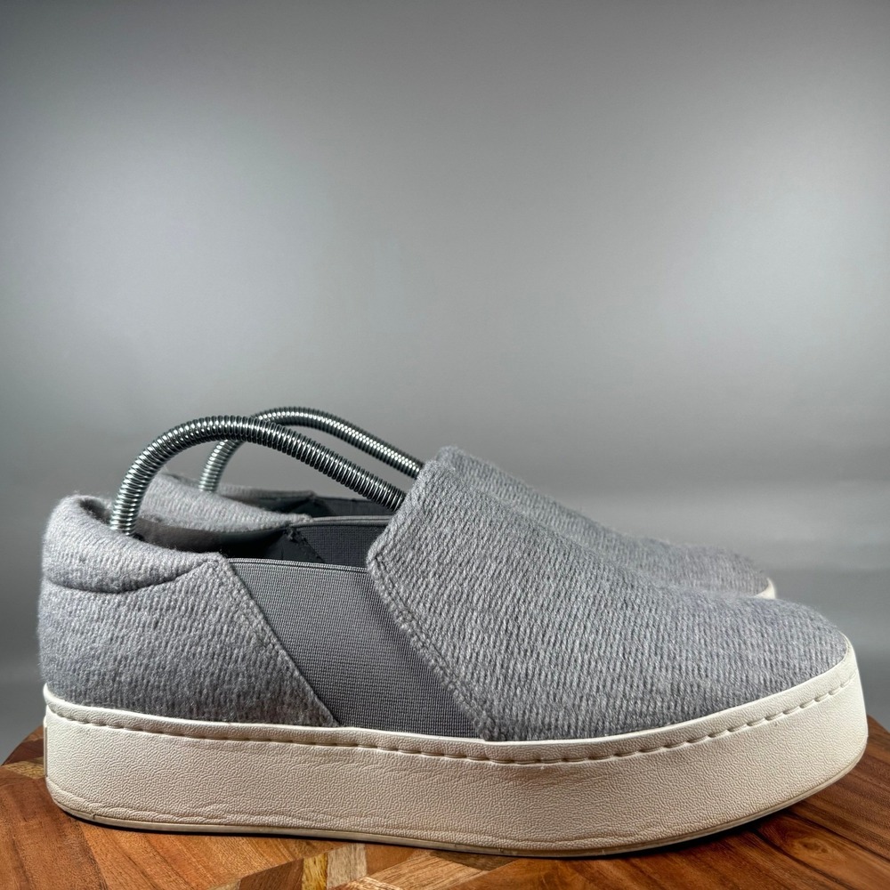 Vince Blair Gray Wool Platform Slip On Sneakers Womens Size 11 M EUR 41‎